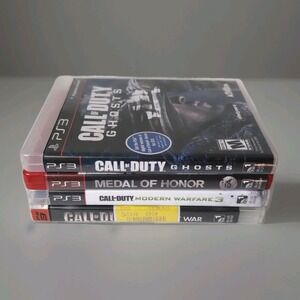 Lot Of 7 COD  MW3 WORLD AT‎ WAR GHOSTS Black Ops 1&2 Adv War MEDAL OF HONOR  PS3